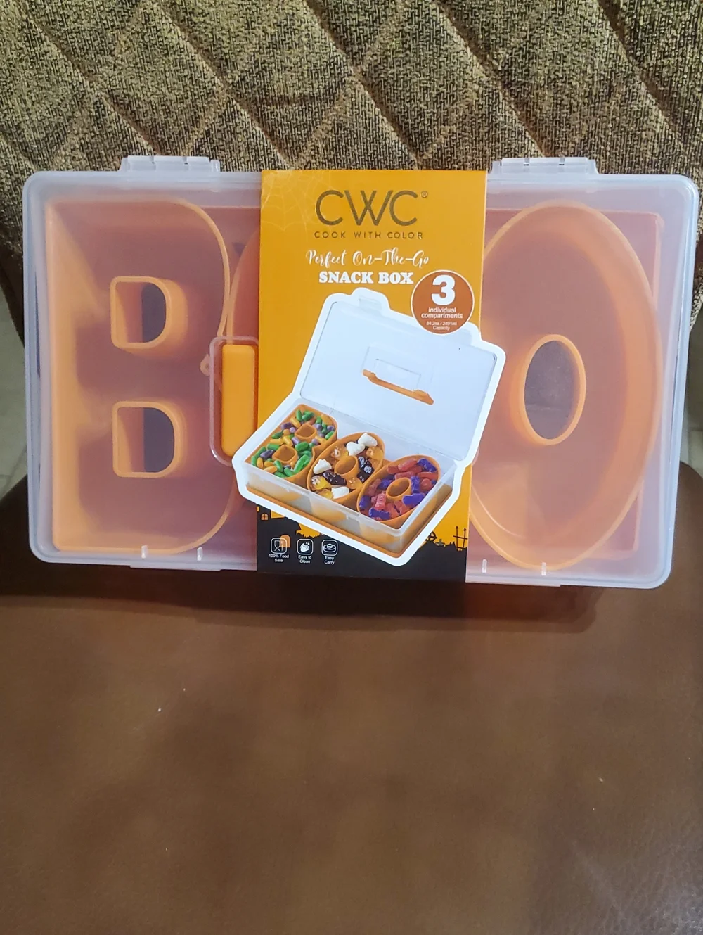 CWC BOO Halloween Snacklebox - New Snack Box Serving Tray NWT Holiday Fun Party